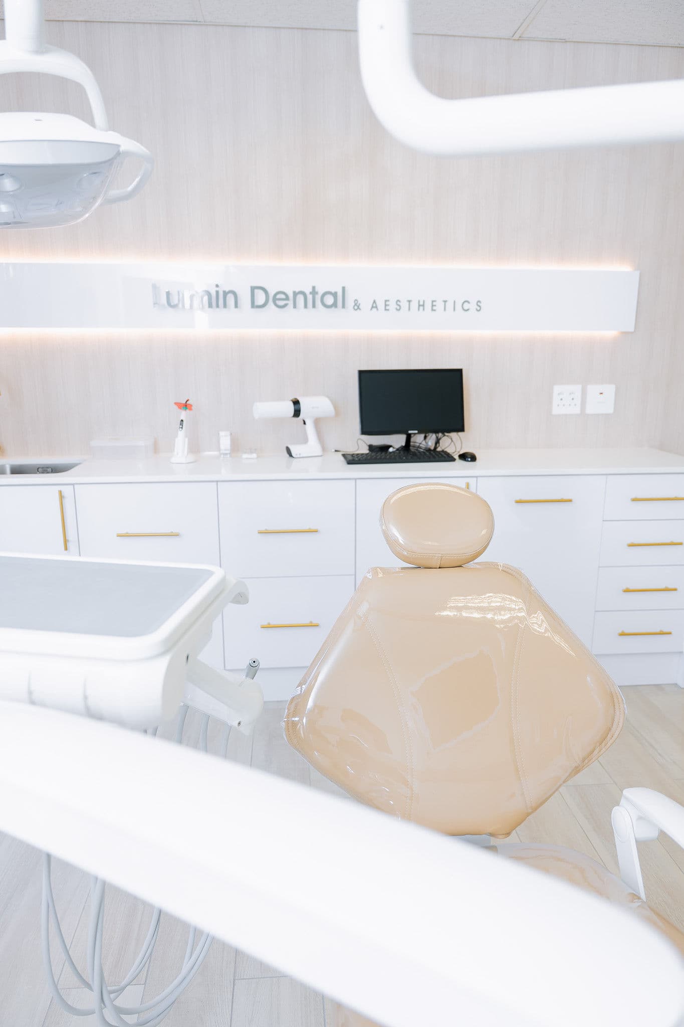 The Hartbeespoort dental surgery with its backlit Lumin sign